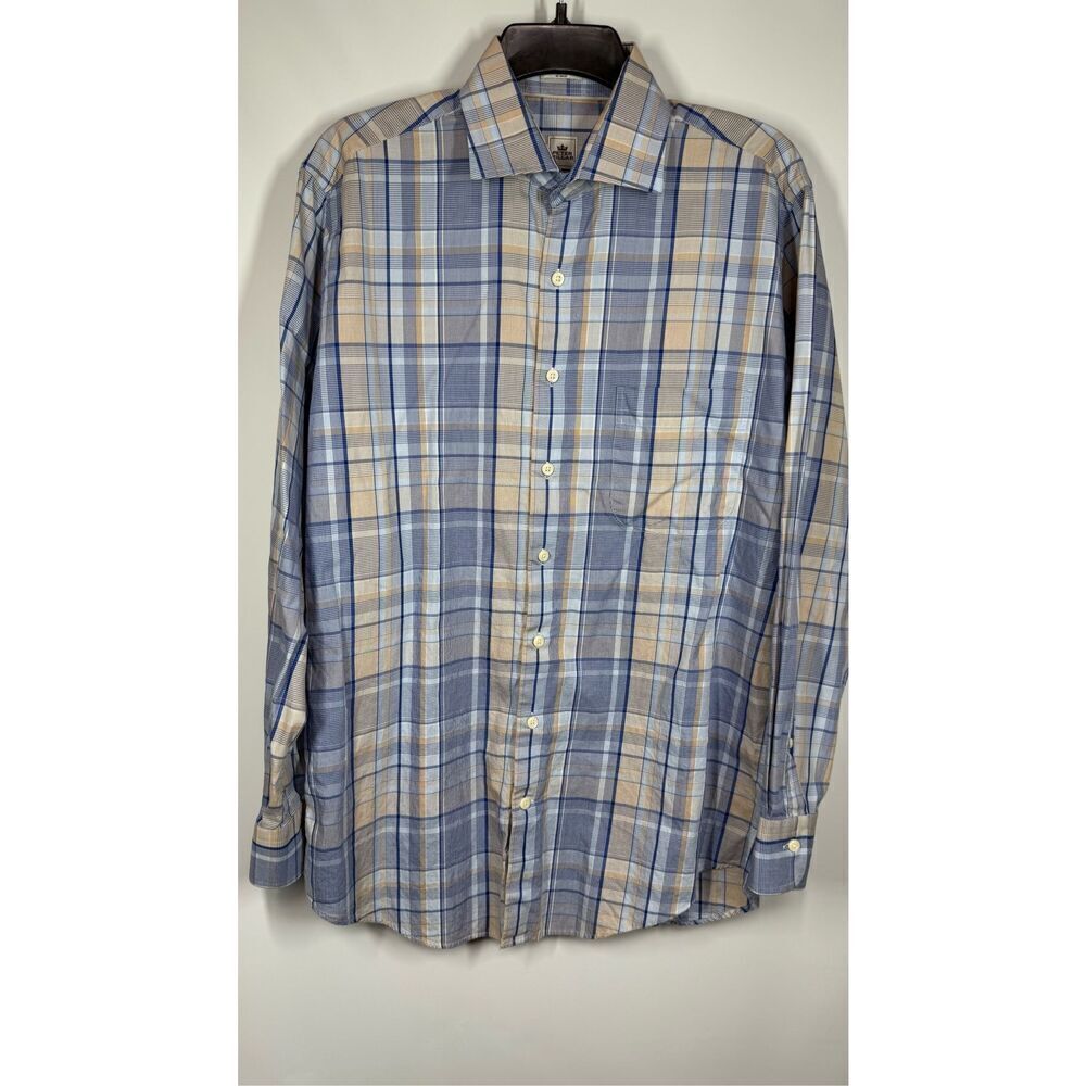 Peter Millar men’s plaid button-down shirt size medium - Picture 1 of 7